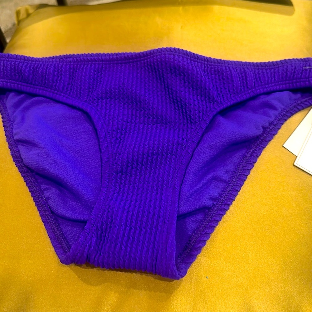 Salt + Cove purple textured Bikini Bottom in XS & XL NWT